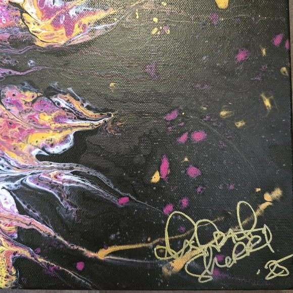 HANDCRAFTED Abstract Floral Painting HANDPAINTED & HANDMADE Wall Art Decor 15x30 - Picture 15 of 17